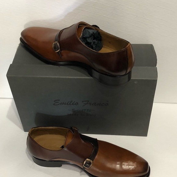 Emilio Franco Italian leather shoes double strap - Picture 3 of 3
